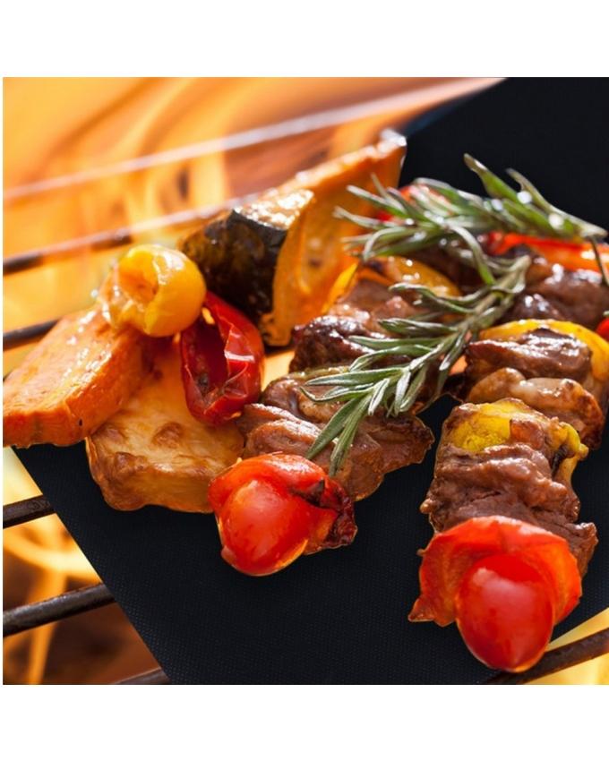 BBQ Grill Accessories Combo Set – 8PCS | 3 Skewers, Fish Basket, Kabab Grill, Grill Mat, Oil Dispenser & Brush