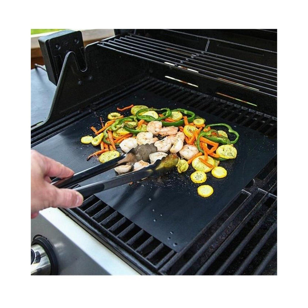 BBQ Grill Accessories Combo Set – 8PCS | 3 Skewers, Fish Basket, Kabab Grill, Grill Mat, Oil Dispenser & Brush