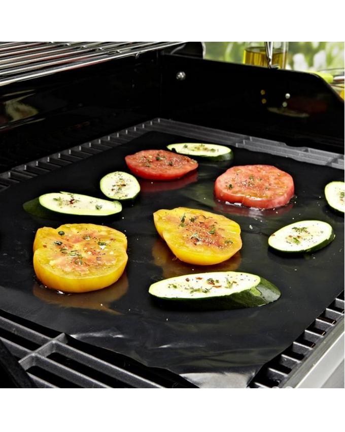 BBQ Grill Accessories Combo Set – 8PCS | 3 Skewers, Fish Basket, Kabab Grill, Grill Mat, Oil Dispenser & Brush