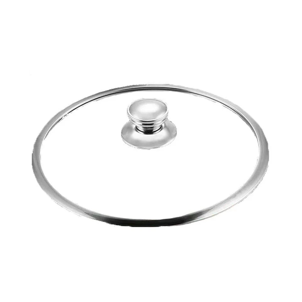 Stainless Steel Laser Coated Honeycomb Frying Pan with Glass Lid