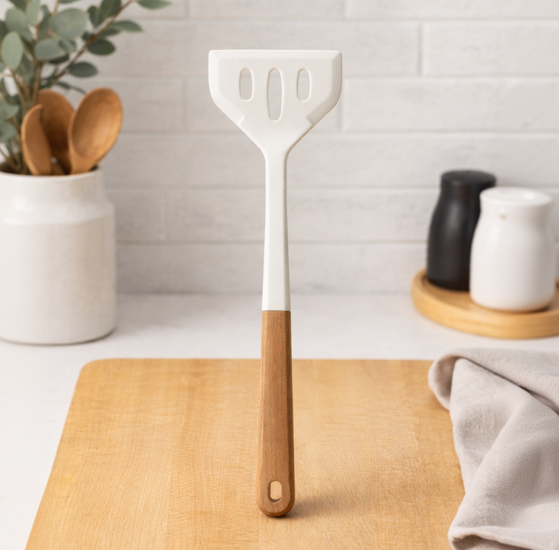 Silicone Cooking Spatula / Slotted Turner – Kitchen Tool