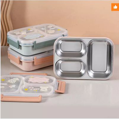 2 Compartment Insulated Lunch Box with Lid