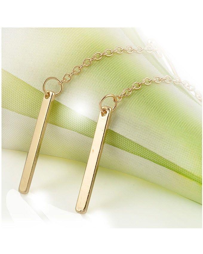 Metal Bar Ear Drop Earrings