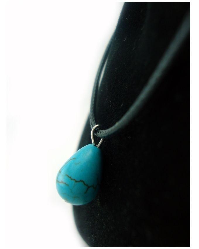 Turquoise Leather Cord Necklace For Women