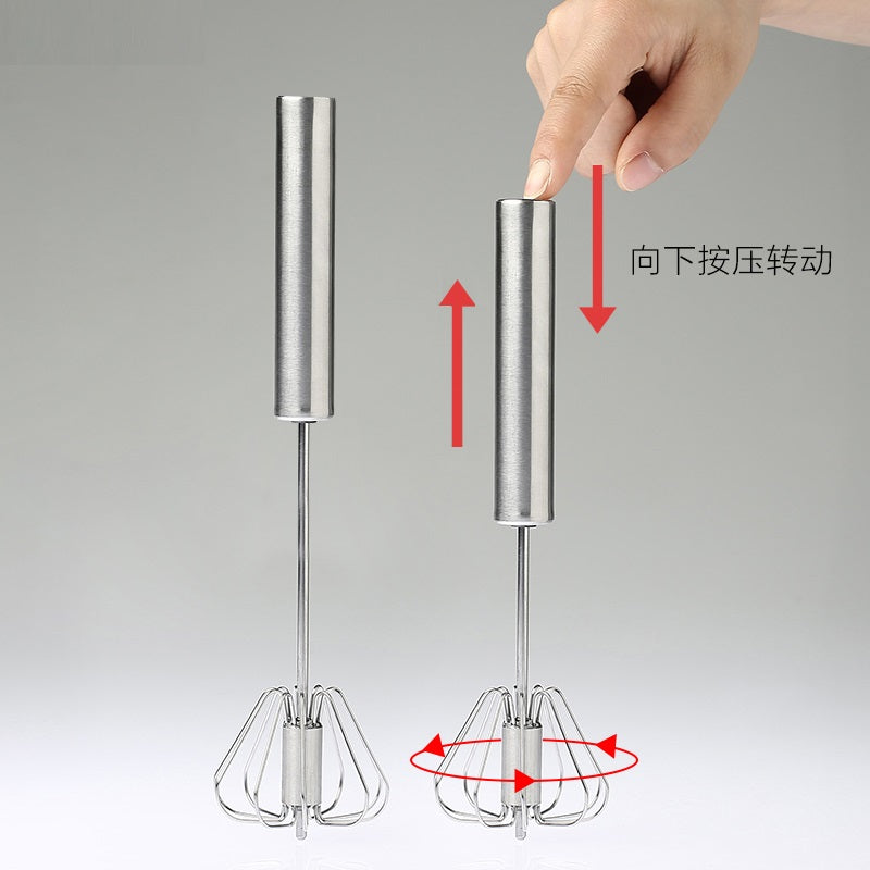 Hand Push Rotary Manual Whisk Egg Whisker, Hand Push Mixer Egg Beater Kitchen Tool For Blending, Whisking, Beating & Stirring