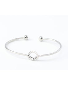 Knot Shaped Silver Plated Bracelet