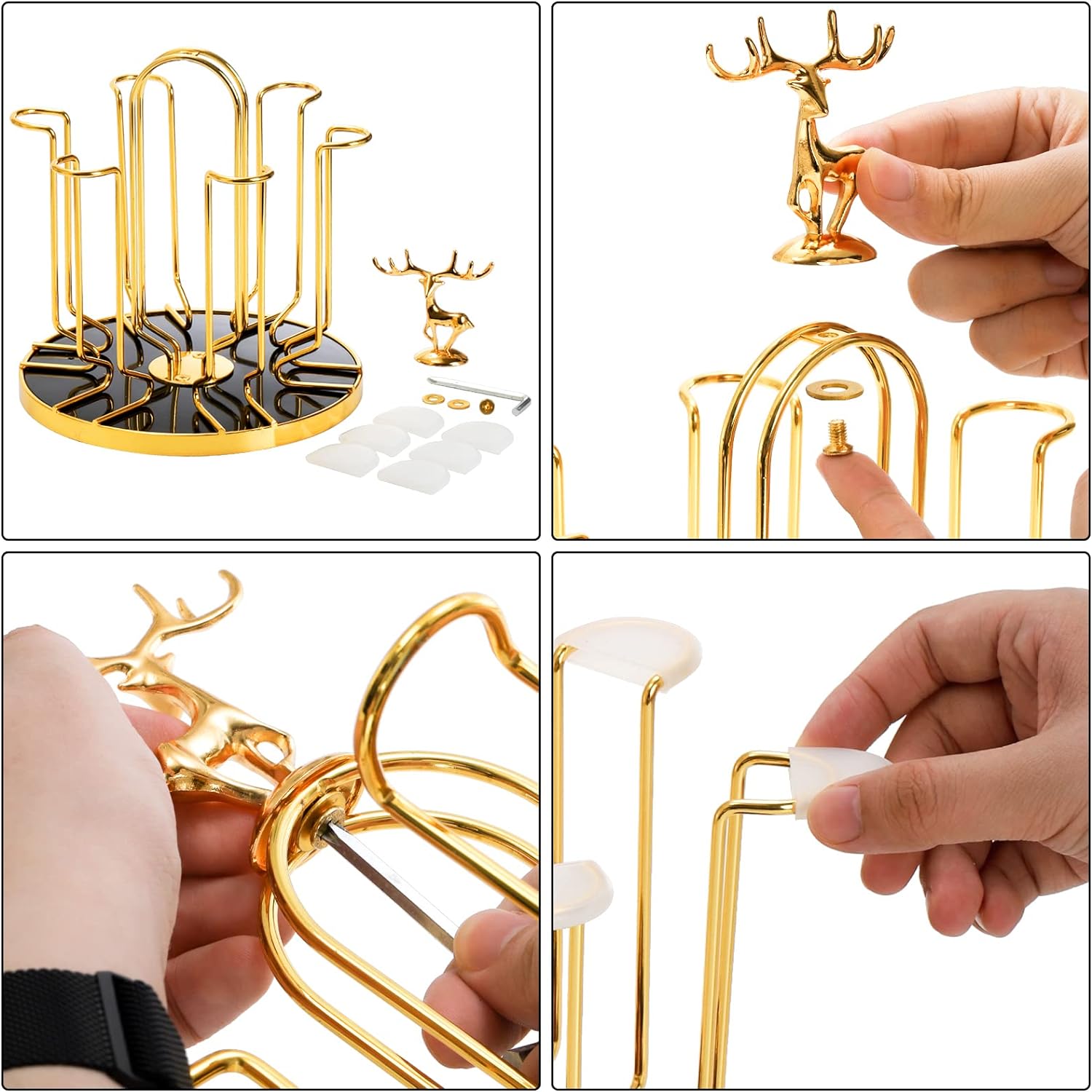Rotating Bottle Drying Rack Glass Cup Holder