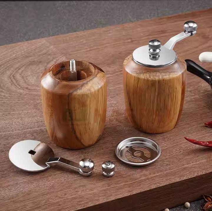 1 Piece Set Solid Wood Salt and Pepper