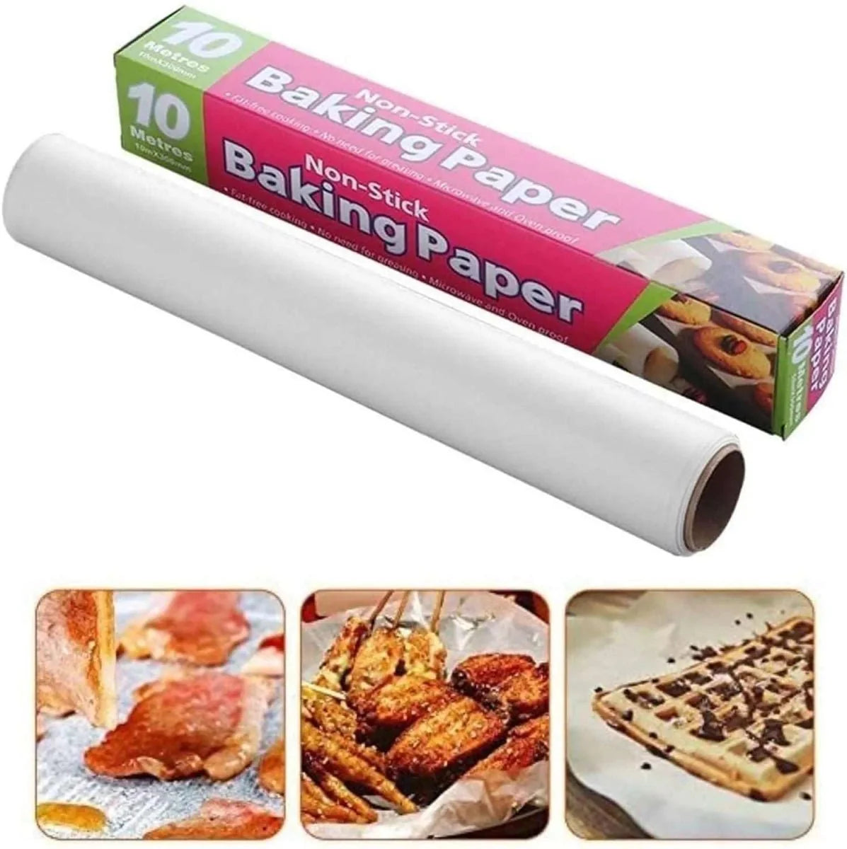 10 Meter Non-Stick Baking Paper Roll – Premium Quality, Easy Cleanup