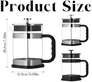 1000 ml Glass French Press Coffee Maker with Filter