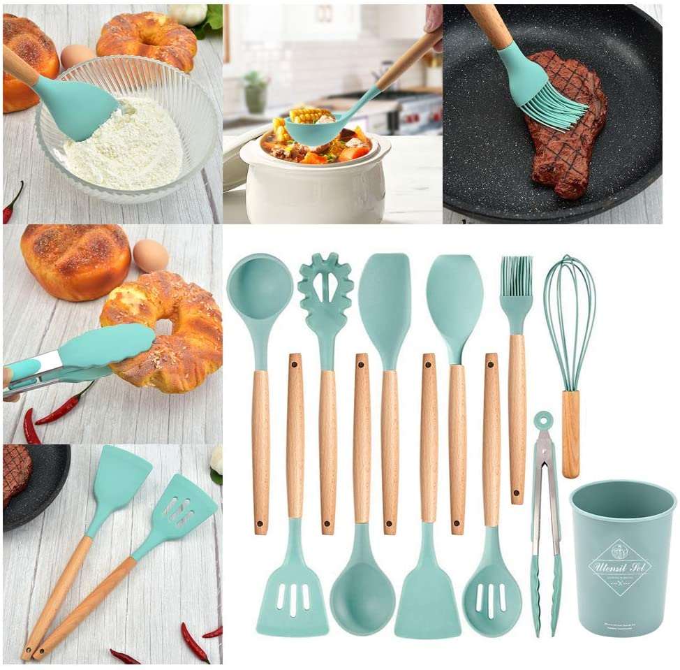 12 Pcs Silicone Non-Stick Cooking Tool Set