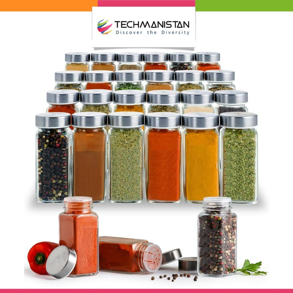 120ml Salt & Pepper Glass Spices Jars