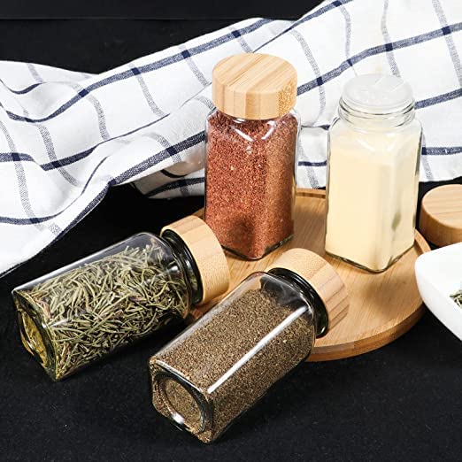 120ml Salt & Pepper Spice Dispensers with Wooden Lids