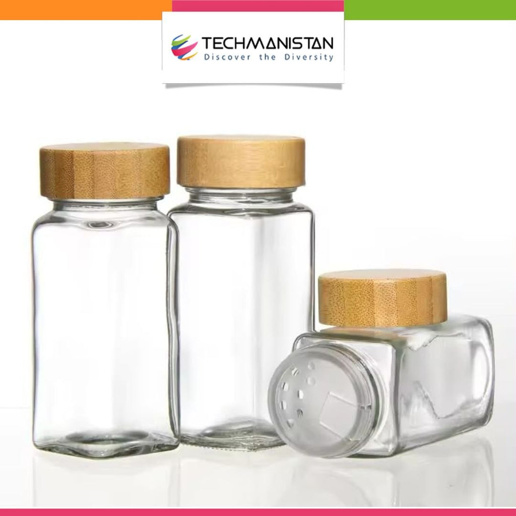 120ml Salt & Pepper Spice Dispensers with Wooden Lids