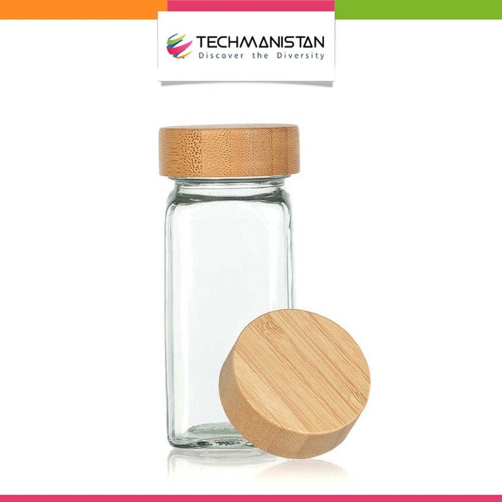 120ml Salt & Pepper Spice Dispensers with Wooden Lids