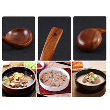 Long Handle Big Soup Spoon, Large Round Long Handle Non-stick Hot pot spoon Acacia Wooden Natural Porridge Soup Ladle Acacia Wood Spoon Ladle Scoop Rice Soup Spoon