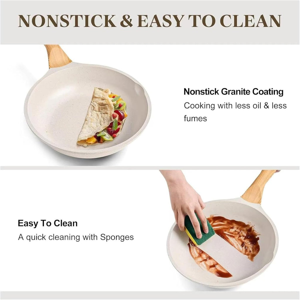 14-Piece Nonstick Coating Pots and Pans Set with Lids