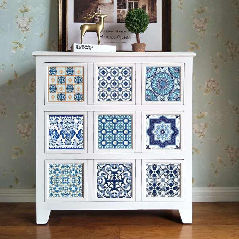 Pack of 48 - Geometrical Talavera Tiles Stickers