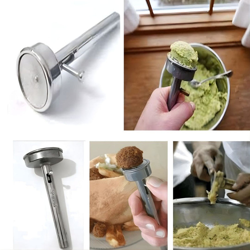 Shami Kabab Maker – Steel Hand Press Mould & Meatball Shaper