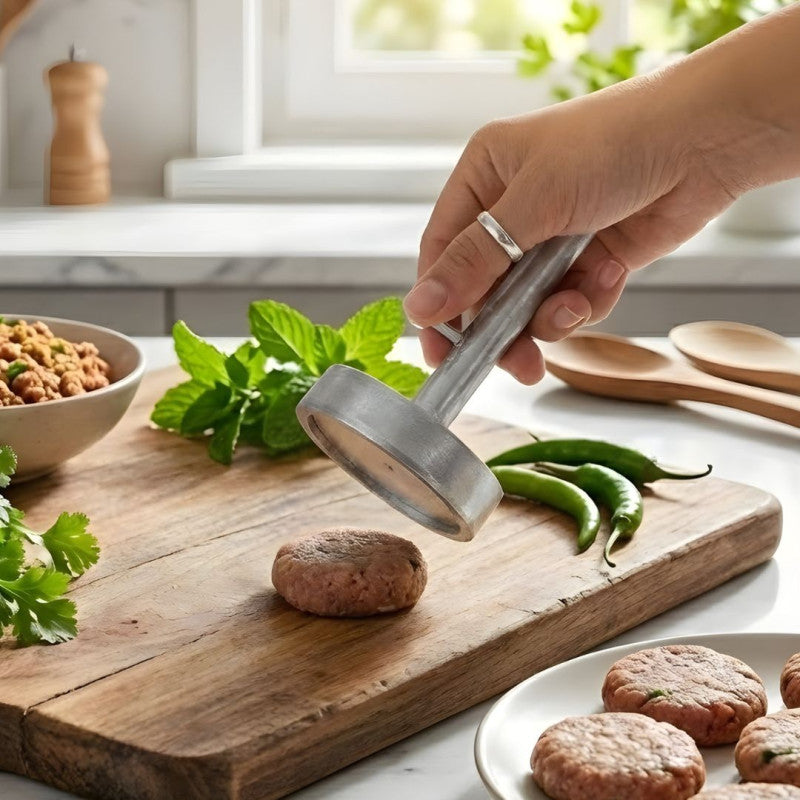 Shami Kabab Maker – Steel Hand Press Mould & Meatball Shaper