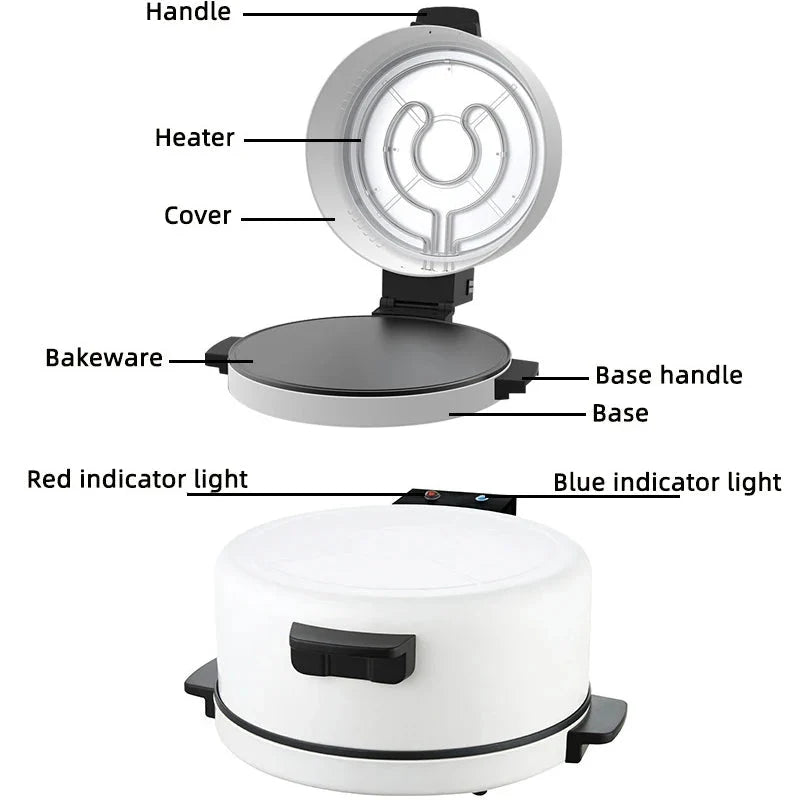 1800W Electric Bread Maker Household Steak Pan Machine Countertop Oven With Non-stick Bakeware