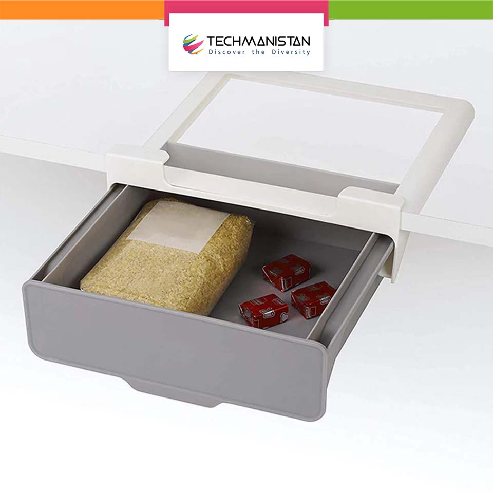 Multifunctional Self-Adhesive Retractable Under The Table Hidden Drawer Organizer