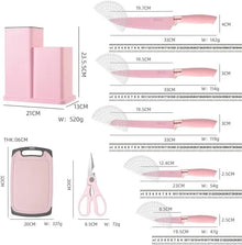 19 Pieces Silicone Kitchen Spoons with Knives Set