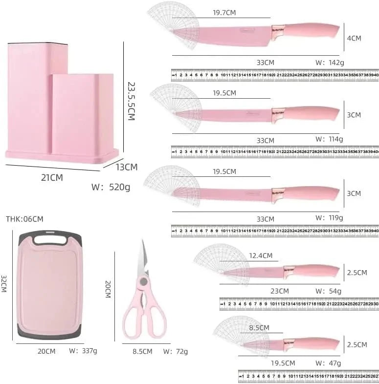 19 Pieces Silicone Kitchen Spoons with Knives Set