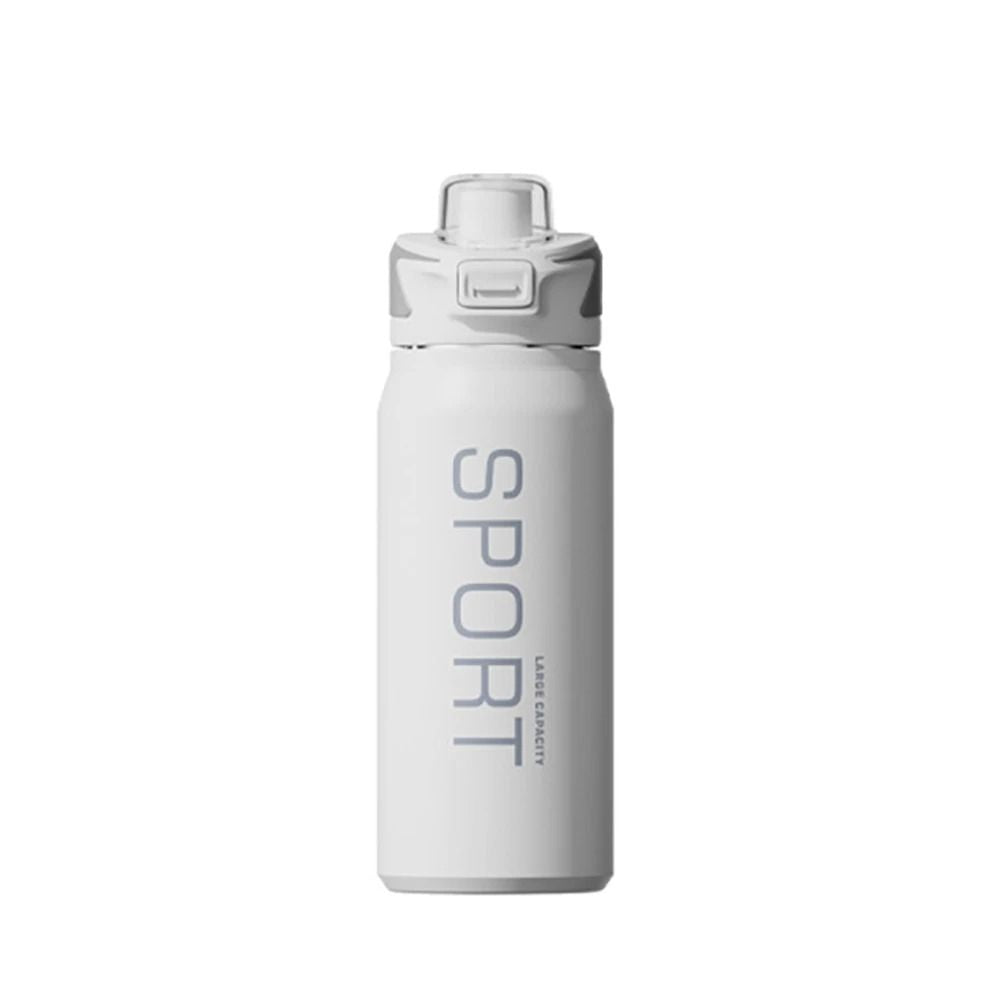 Stainless Steel Insulated Water Bottle 800ml – Dual Drink Sport Tumbler
