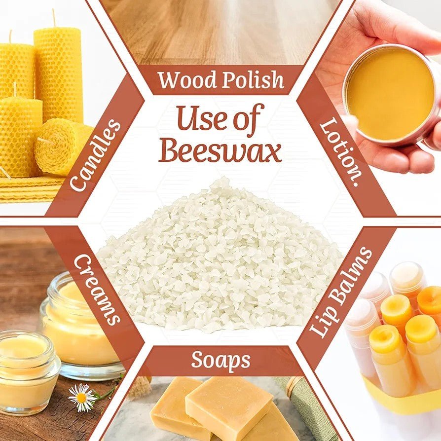 1KG White Natural Beeswax Pellets for Candle Making