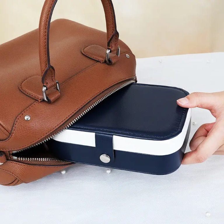 2 Layers PU Leather Jewelry Storage Box