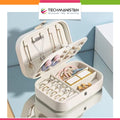 2 Layers PU Leather Jewelry Storage Box