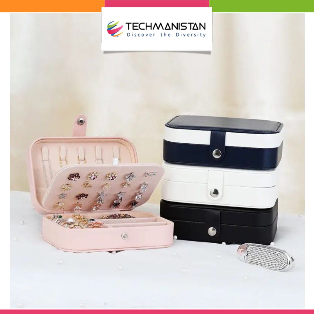 2 Layers PU Leather Jewelry Storage Box
