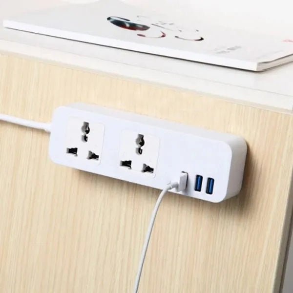 2 Three-Pin Sockets + 3 USB Ports Charging Extension