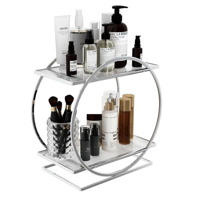 2 Tier Bathroom Countertop Makeup Organizer