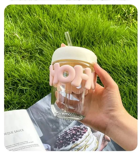 2 Way Drinking 350ml Glass Tumbler