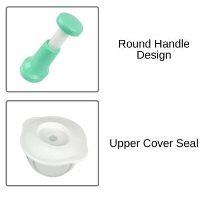 2000ml Multifunctional Hand Press Chopper with 4 Blades