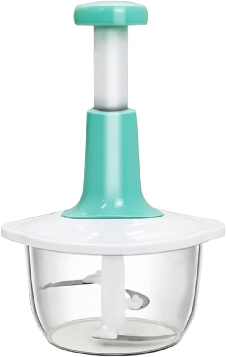 2000ml Multifunctional Hand Press Chopper with 4 Blades