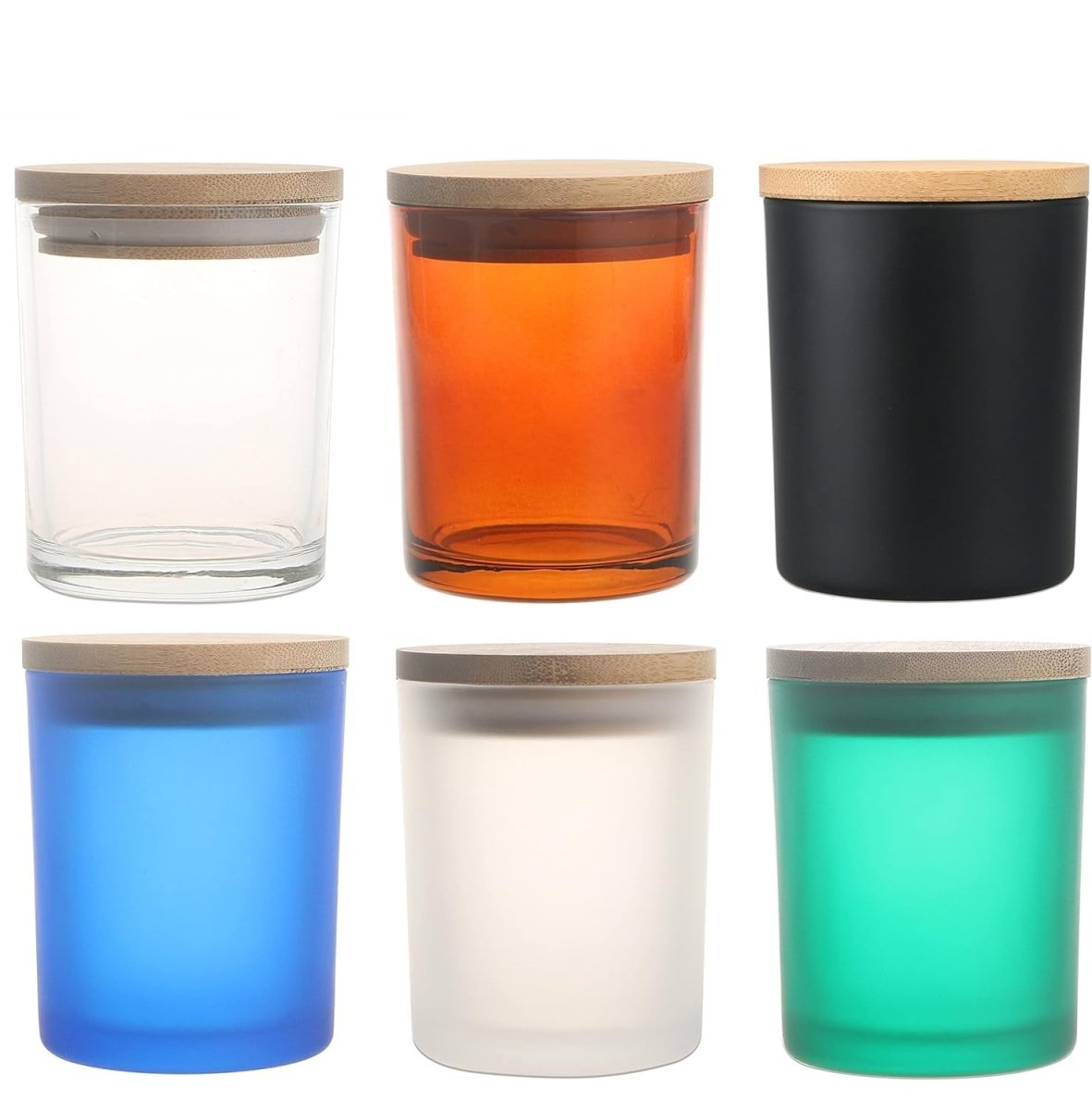 200ml Multi-purpose Durable Airtight Premium Glass Candle Storage Jars with Wooden Lid