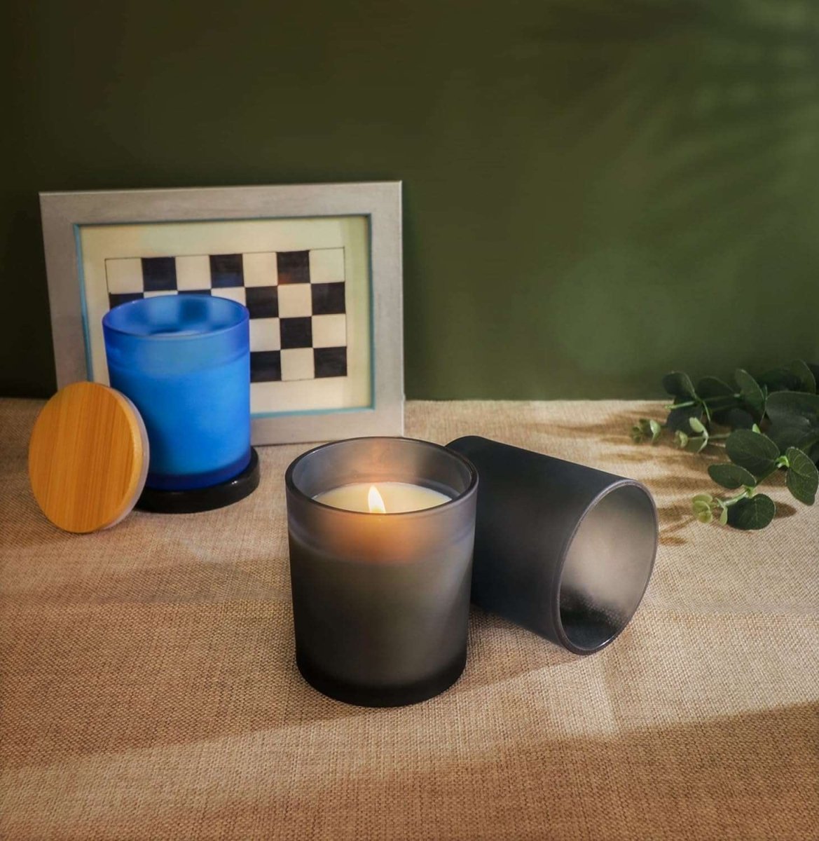 200ml Multi-purpose Durable Airtight Premium Glass Candle Storage Jars with Wooden Lid