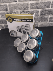 Magnetic Spice Tins with Rack Triangular Storage Jar with Holder