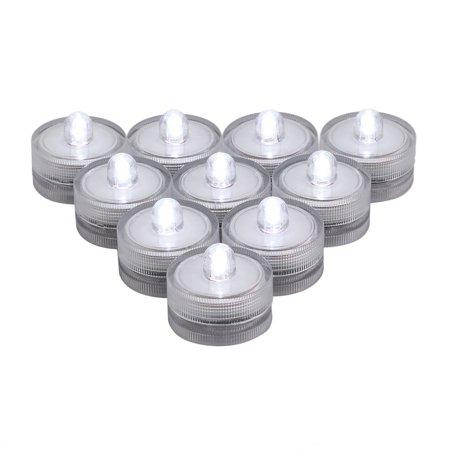 Pack of 12 - Submersible Battery Operated LED Tea Lights