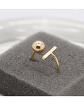 Gold Bar with Ball Ring