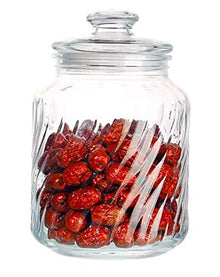 2.2Liter Clear Round Glass Jar with Lid