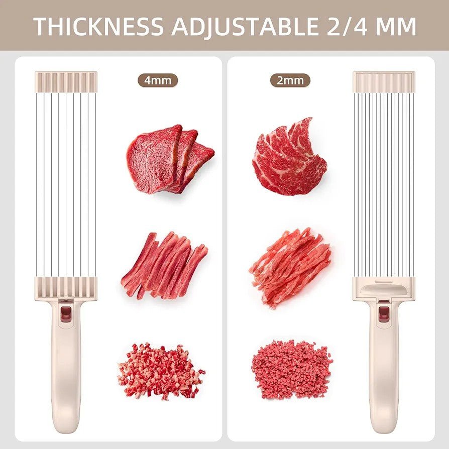 2/4 mm Adjustable Thickness Stainless Manual Meat Slicer