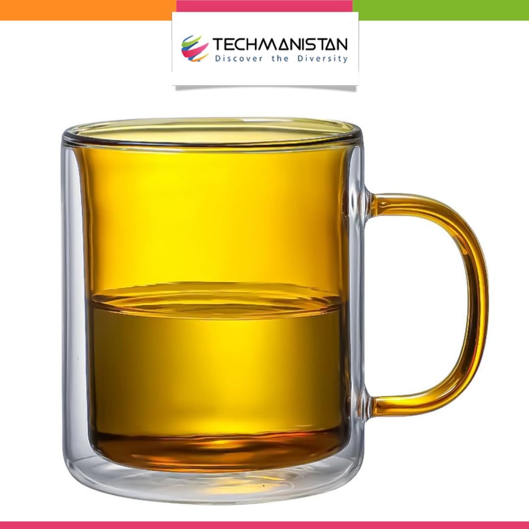 250ml Double Wall Glass Mug