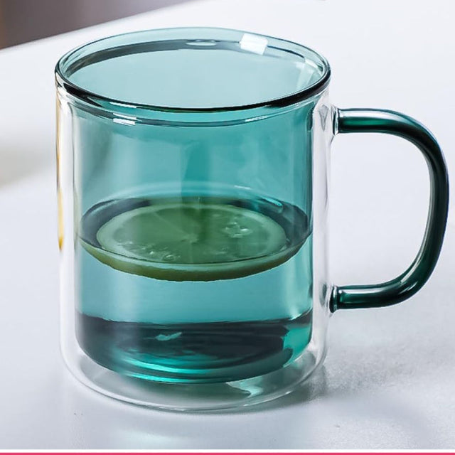 250ml Double Wall Glass Mug