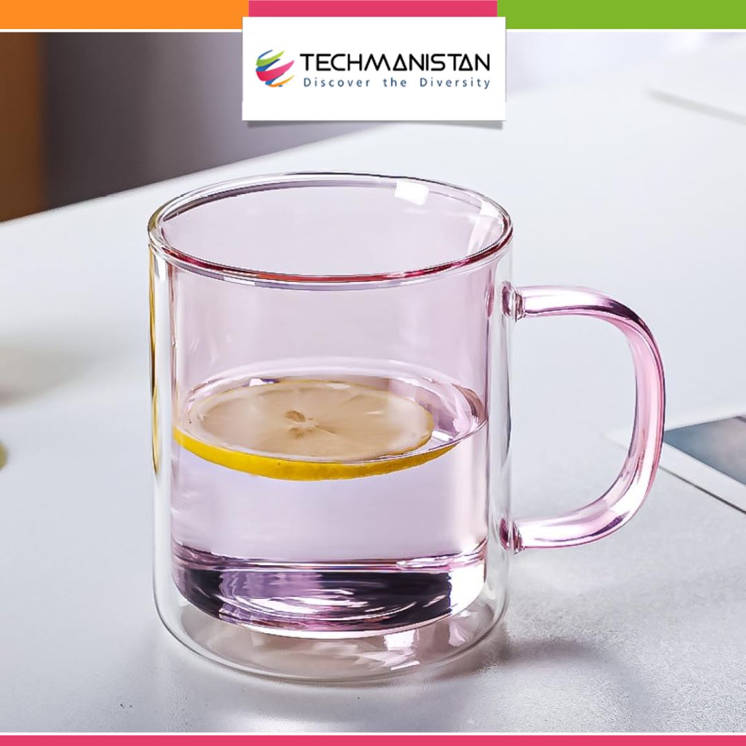 250ml Double Wall Glass Mug