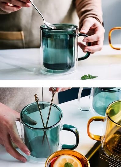 250ml Double Wall Glass Mug