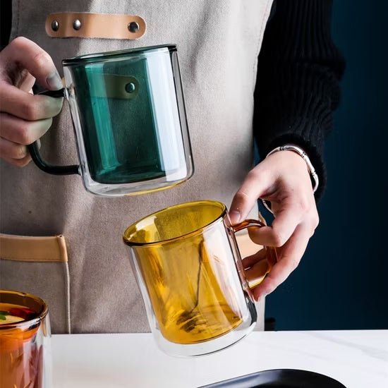 250ml Double Wall Glass Mug